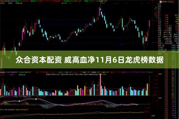 众合资本配资 威高血净11月6日龙虎榜数据