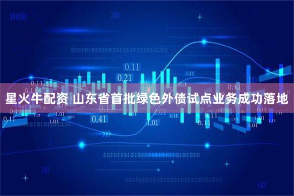 星火牛配资 山东省首批绿色外债试点业务成功落地